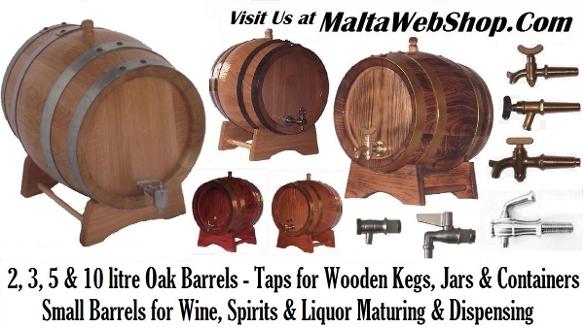 Maltawebshop.Com Malta - Small wooden barrels