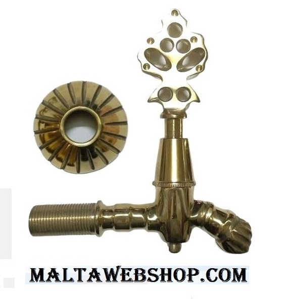 Ornated brass tap for bathroom - Malta - MaltaWebShop.com