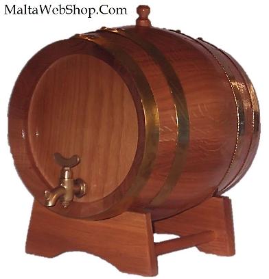 Small wooden barrels in Malta