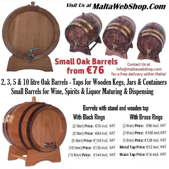 small wooden barrels in malta - maltawebshop