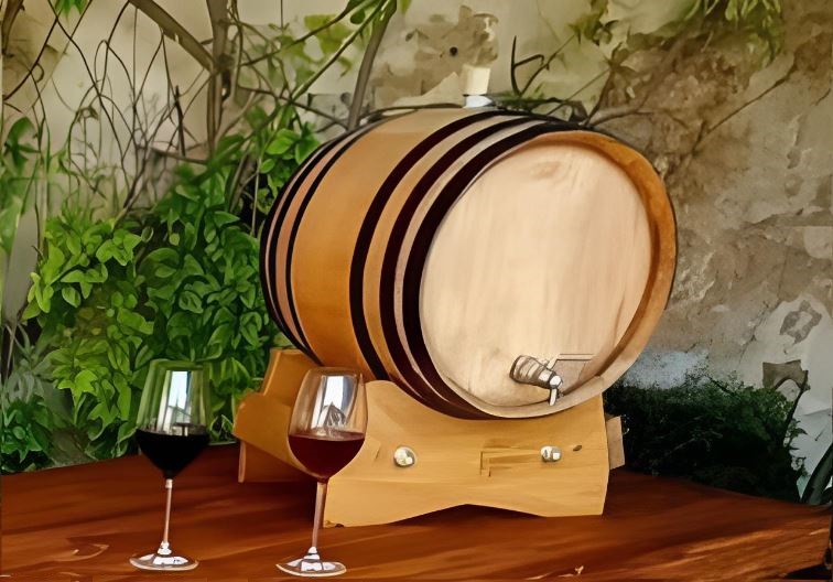 Wine dispensing barrel for weddings in Malta for rental