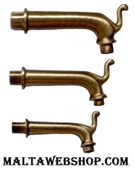 Wall-mounted water fountain spout in bronze brass in Malta