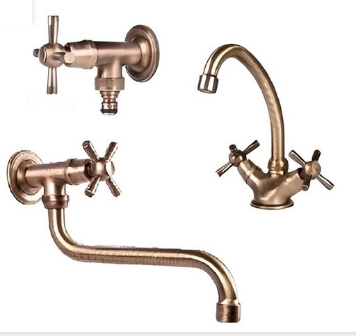 Antique style taps for sink and basin in Malta