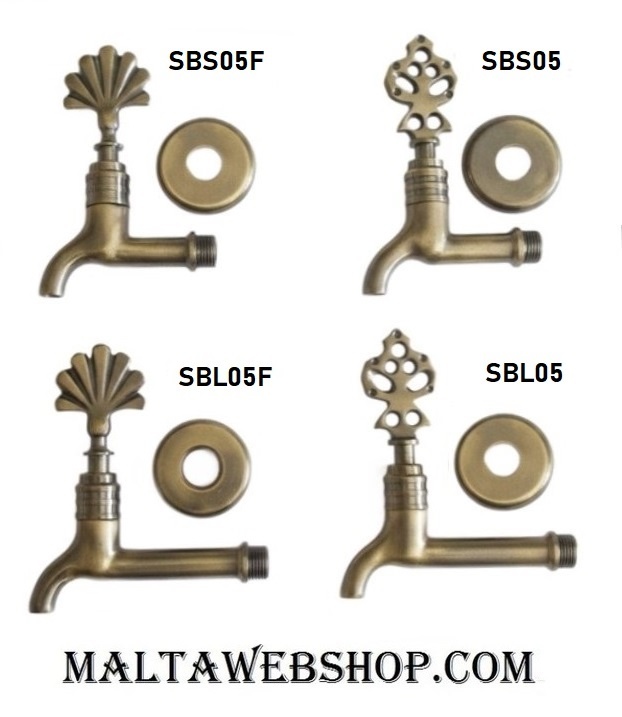 Small decorative tap in antiruq brass finish in Malta